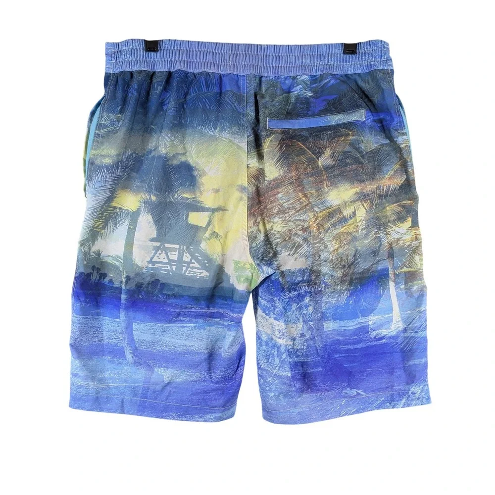 Aeropostale Swim Trunks Tropical Print Beach Surf Drawstring‎ L